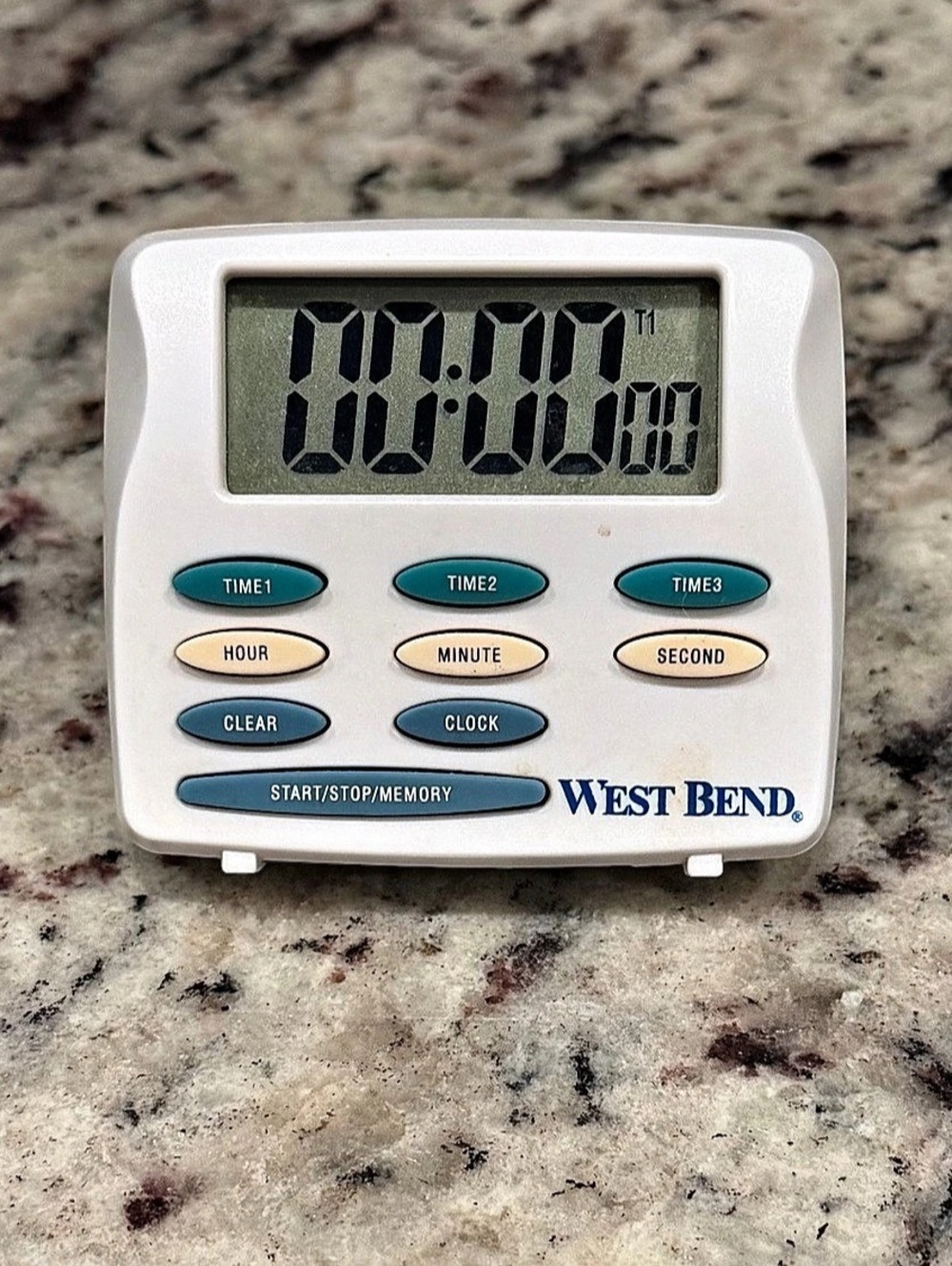 Vintage West Bend 3-Event Triple Digital Kitchen Timer Cat. No. 40073